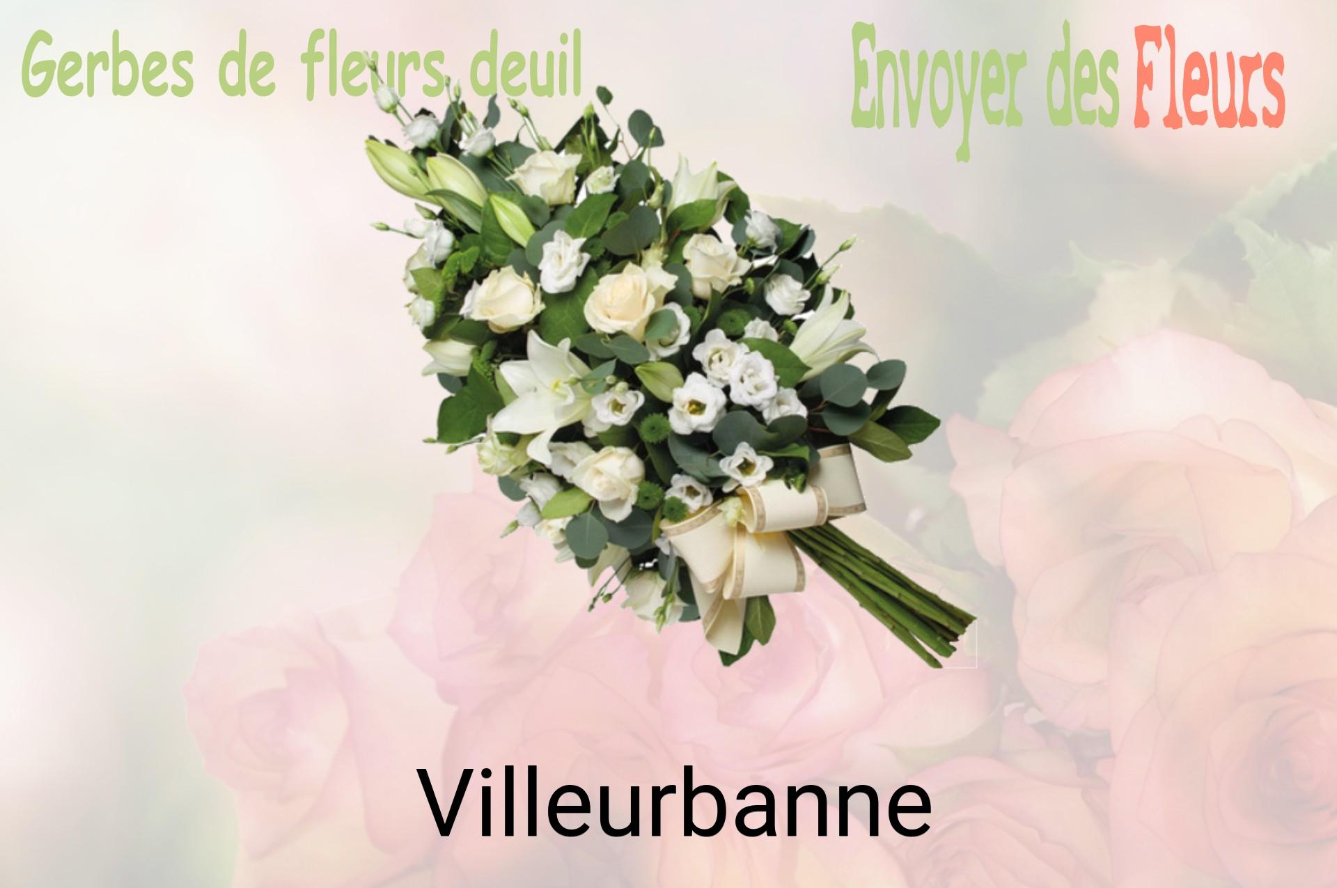 Gerbe de fleurs de deuil livrée à Villeurbanne